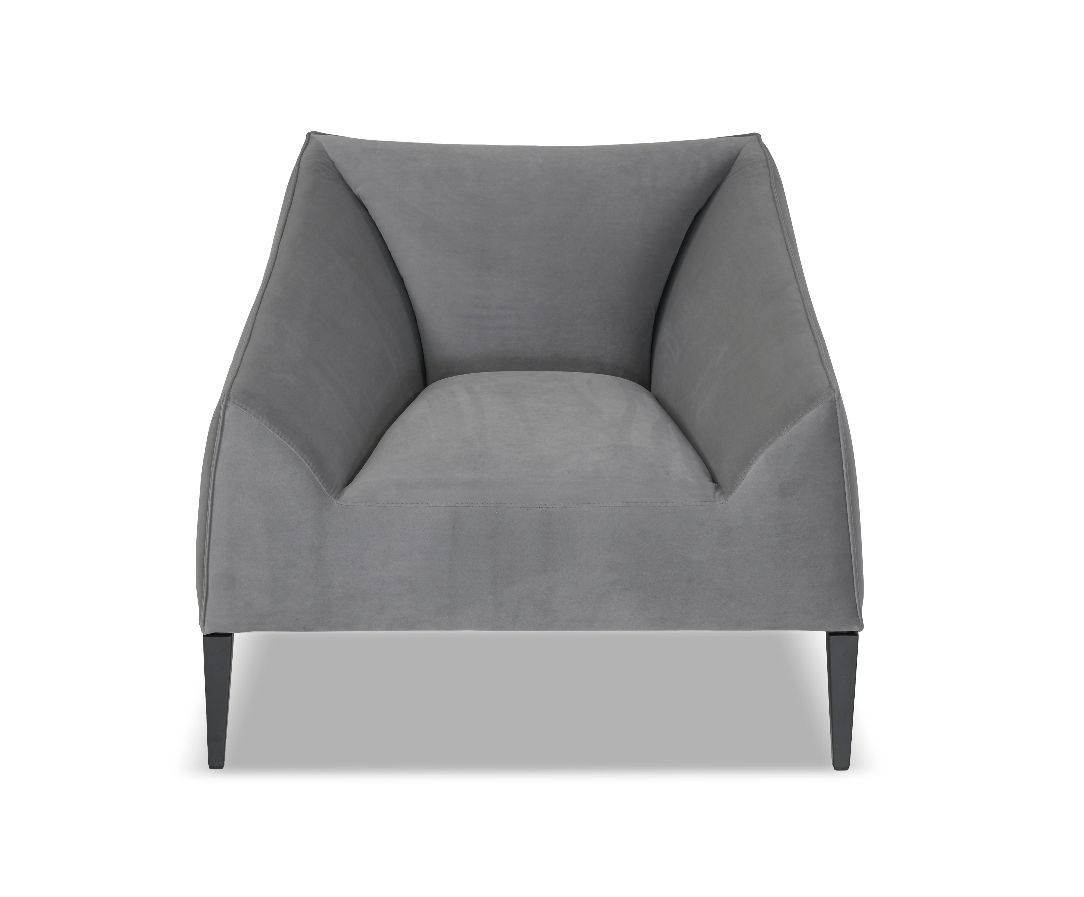 Sessel Panama, Samtvelours MATT VELVET - Grau