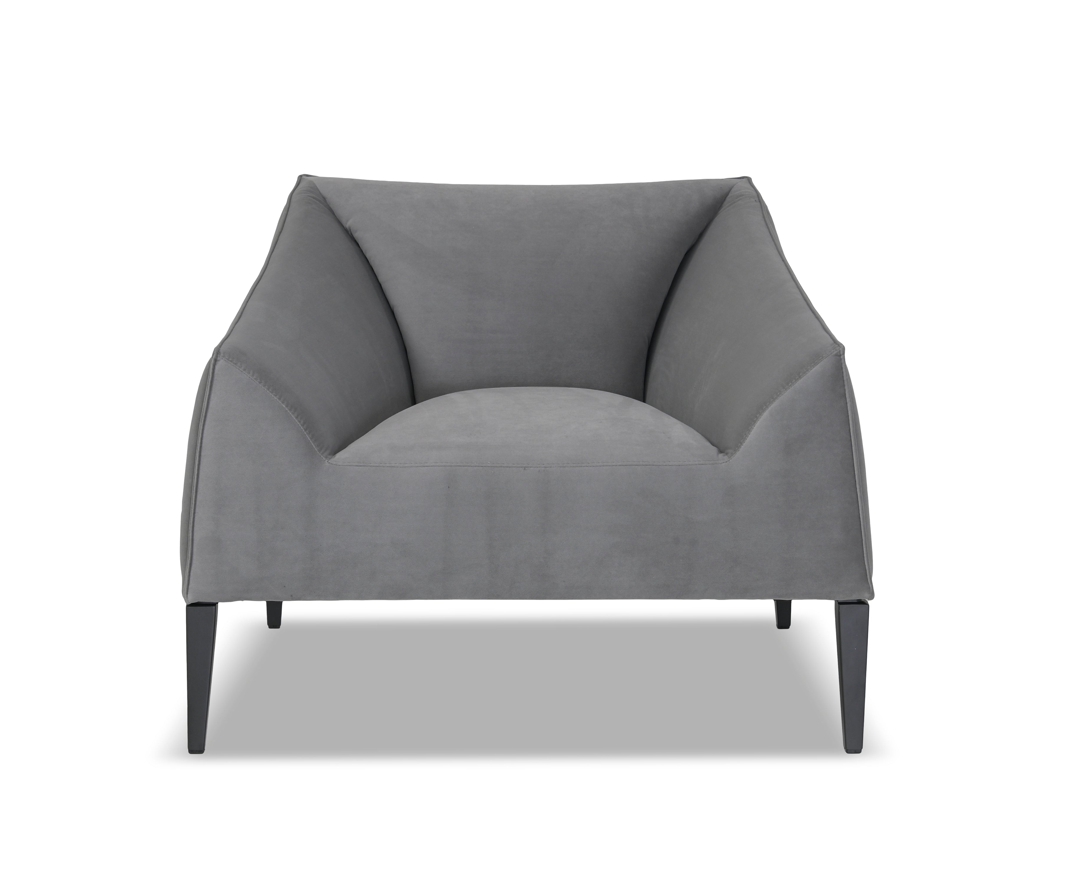 Sessel Panama, Samtvelours MATT VELVET - Grau