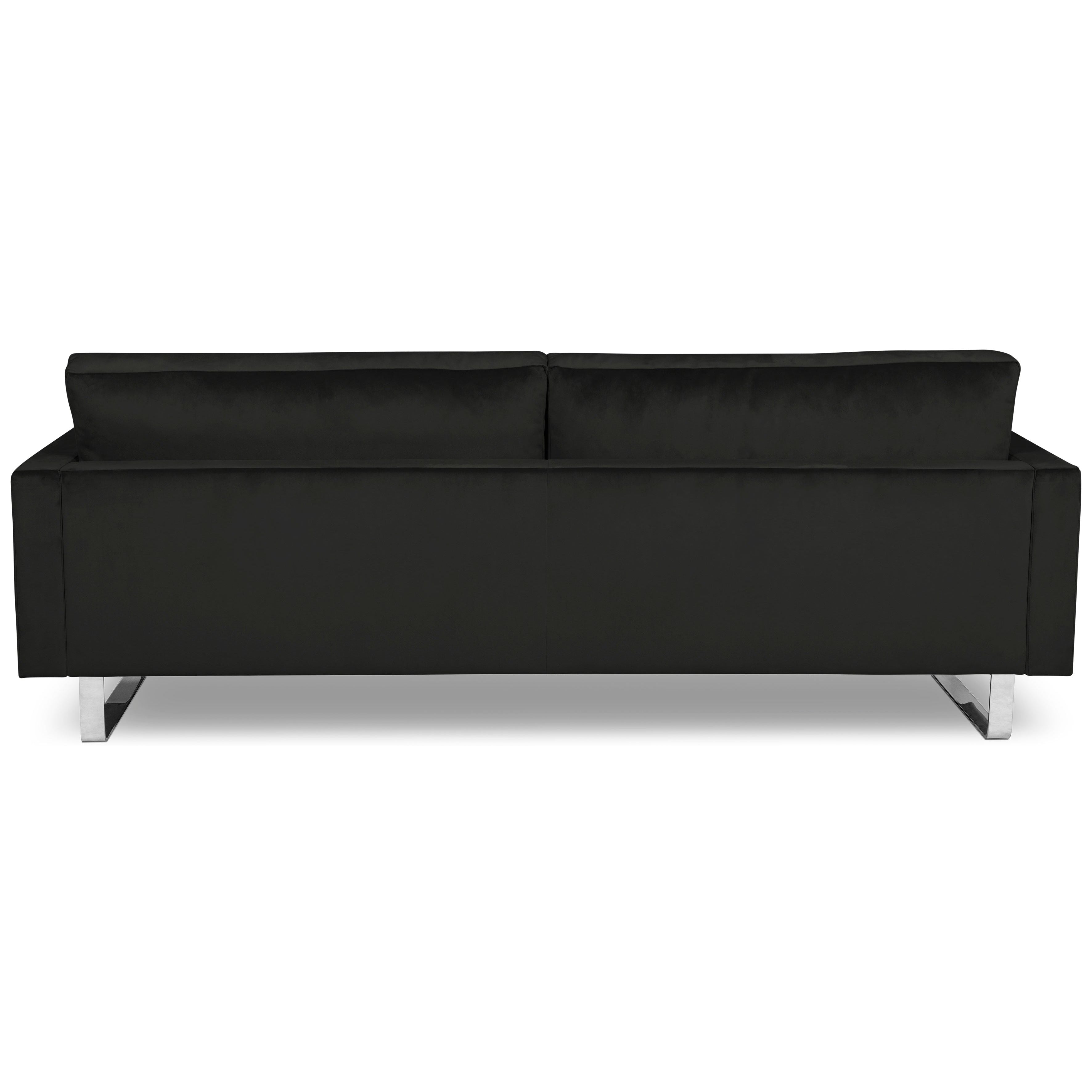 3-Sitzer Sofa Portobello, Samtvelours Brussels - Schwarz