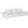 3-Sitzer Sofa Lexgaard Echtleder Rustico - Dunkelbraun