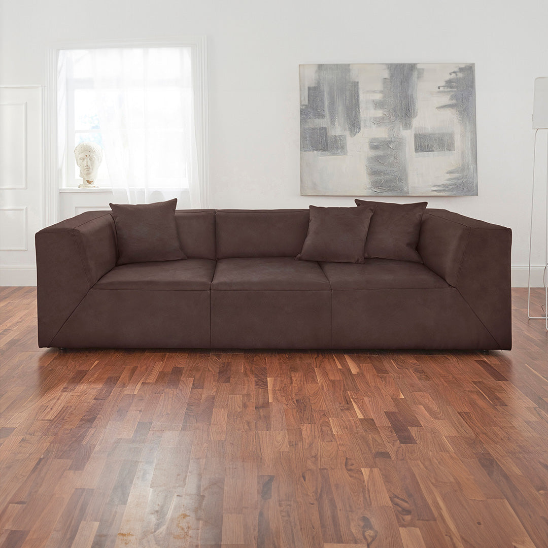 3-Sitzer Sofa Sam, Echtleder Rustico - Braun