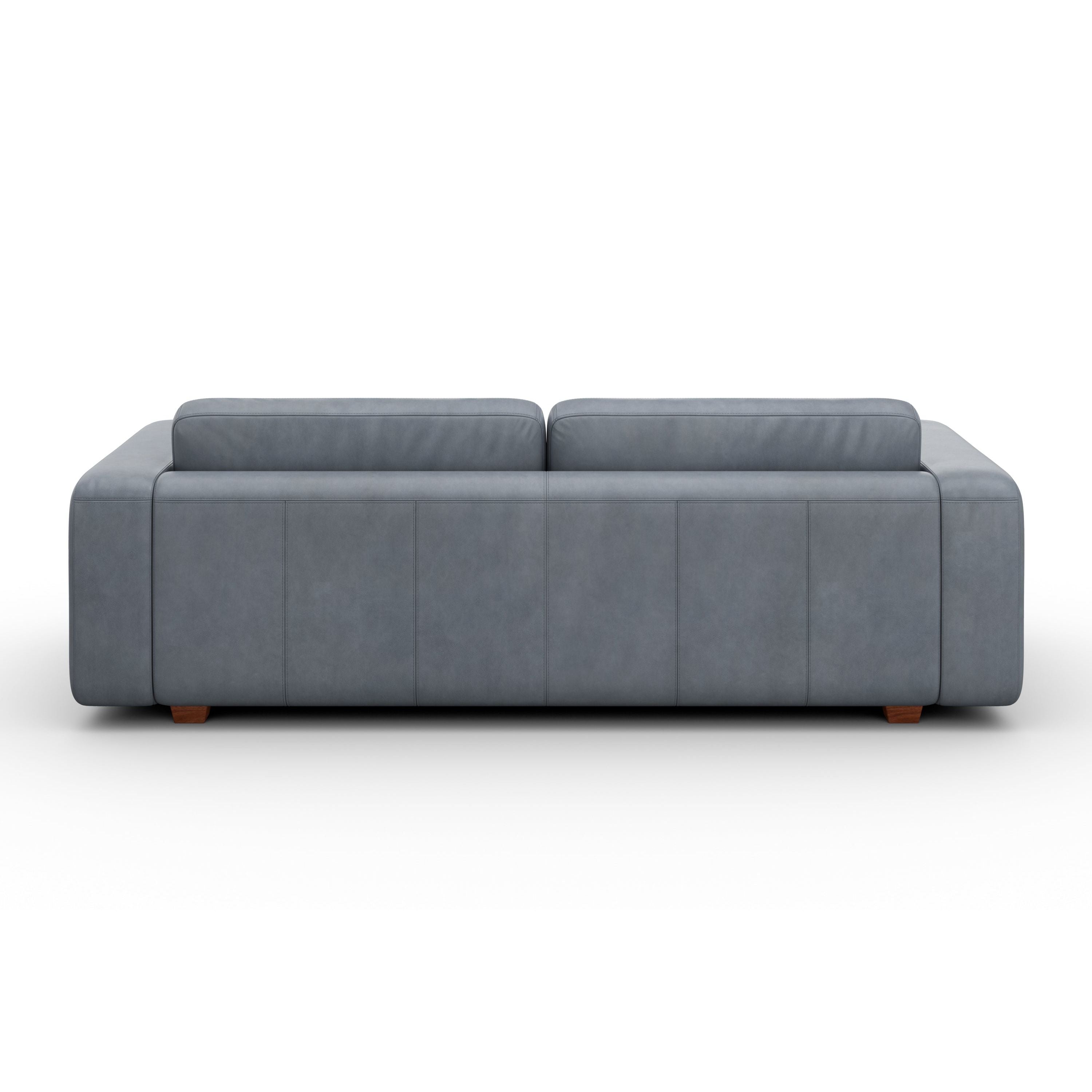 3-Sitzer Sofa Valentino, Echtleder Hunter - Blau