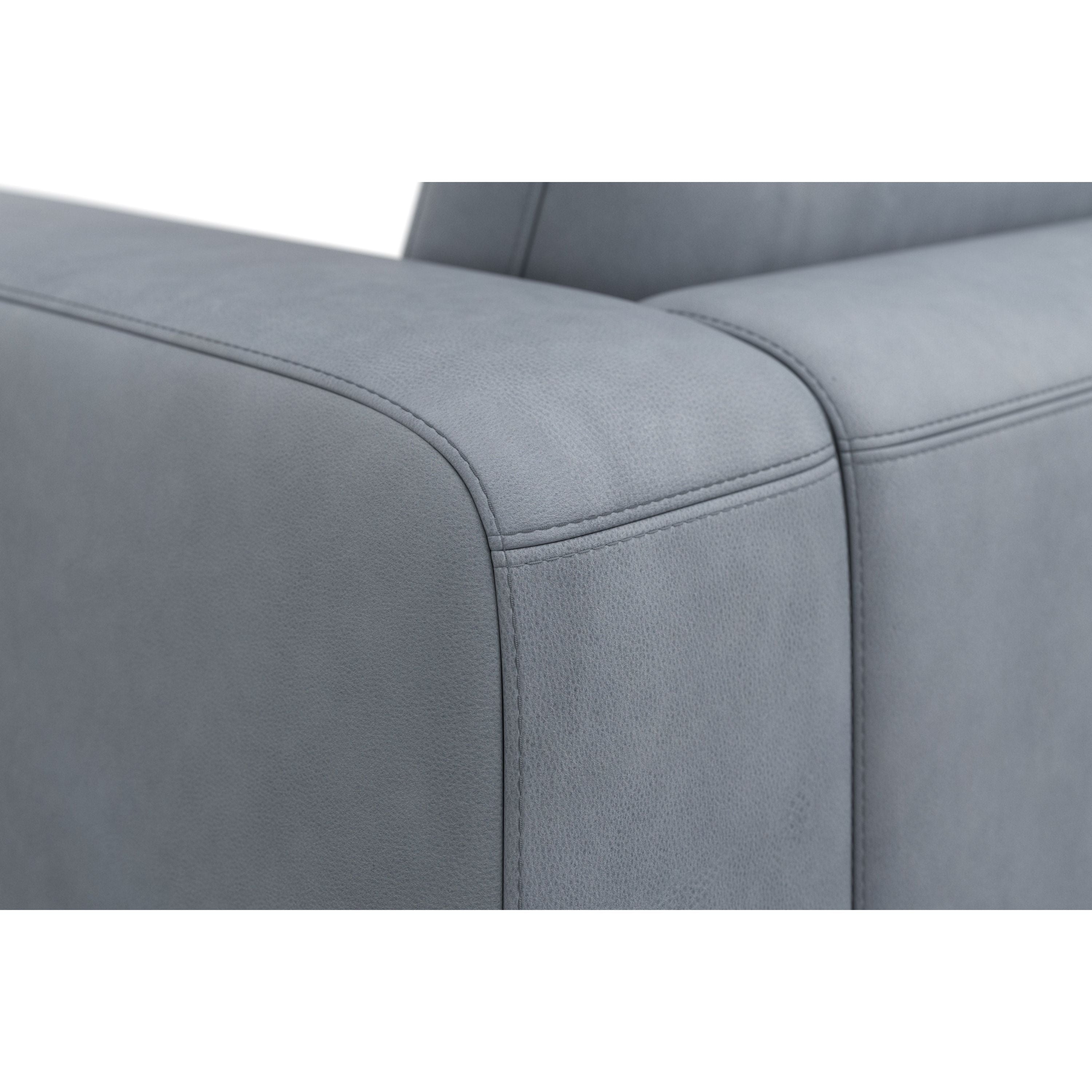 3-Sitzer Sofa Valentino, Echtleder Hunter - Blau