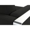 3-Sitzer Sofa Frame, Flachgewebe Panama - Schwarz