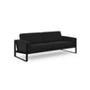 3-Sitzer Sofa Frame, Flachgewebe Panama - Schwarz