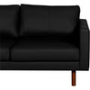 3-Sitzer Sofa Dover, Leder Madras mit PU - Schwarz